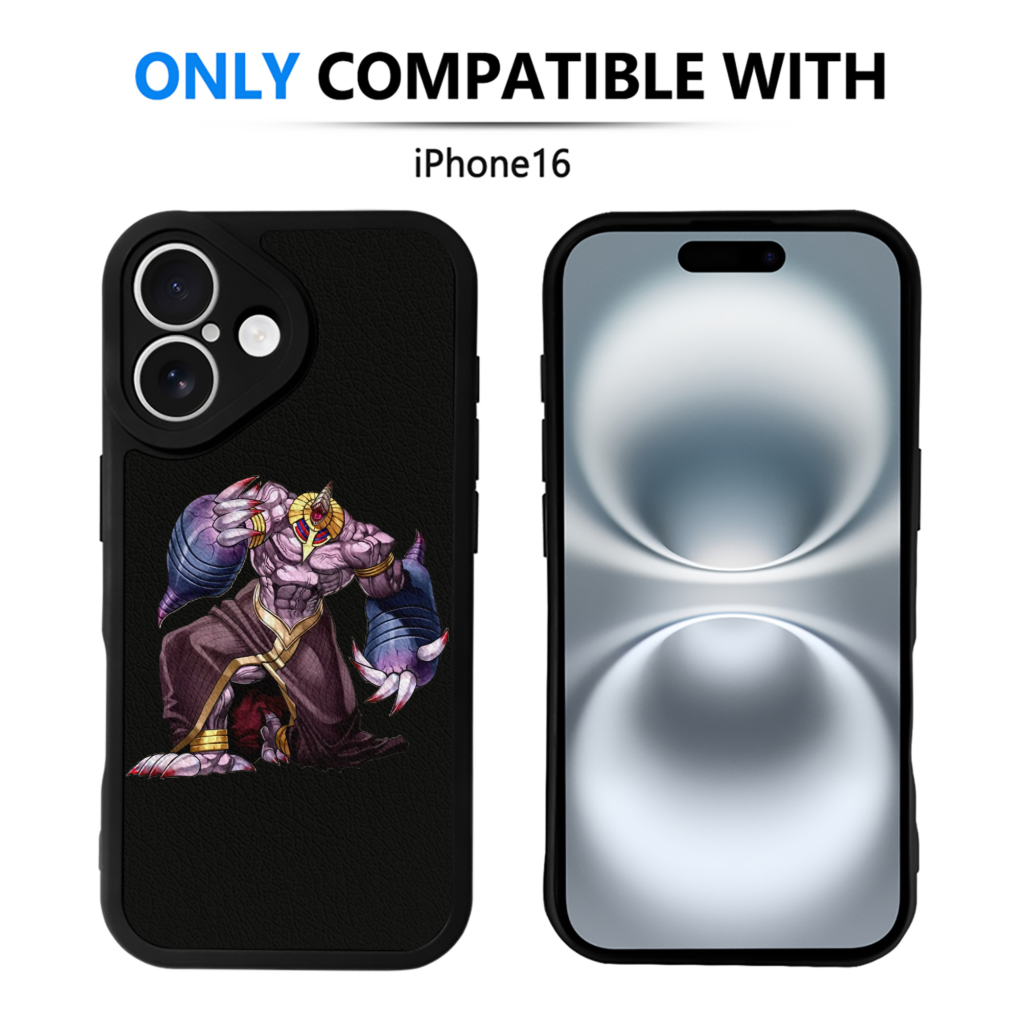 （画像用） 遊☆戯☆王 Yu-Gi-Oh! 【iPhone 16シリーズ対応】シリコンスマホケース（レザー調） 材質：シリコン